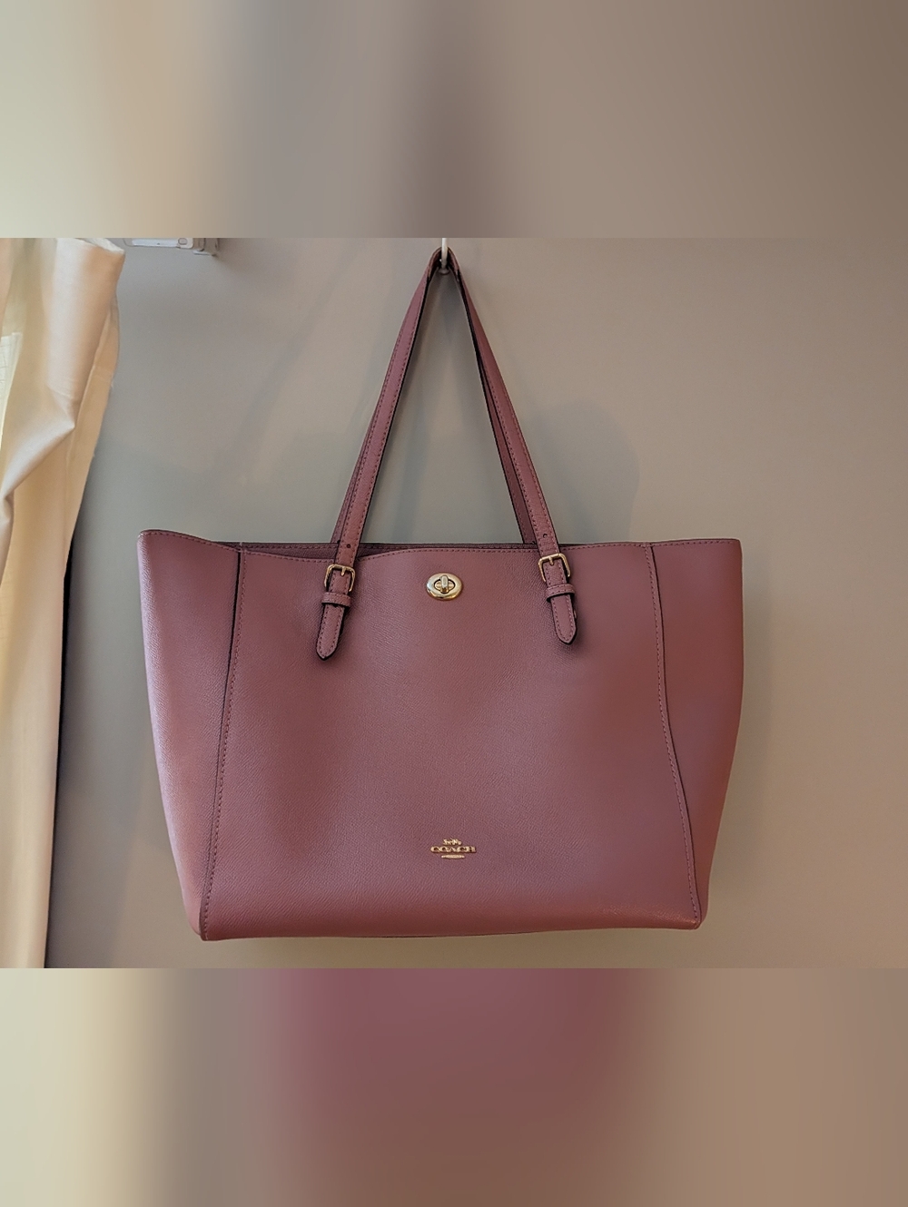 Pink Coach Turnlock Tote - Picture 2 of 8
